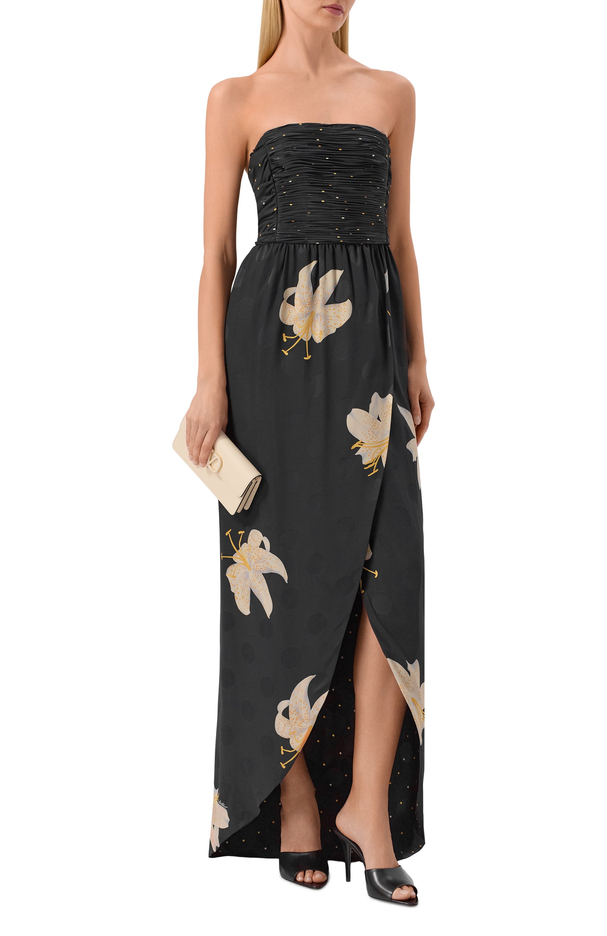 Шелковое платье VALENTINO, арт. 8B3VDME1/9U8, фото 2