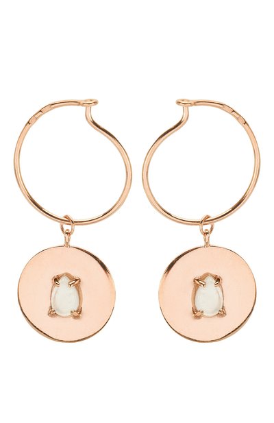 Серьги с лунным камнем: рыбы MOONKA, арт. in-er-mns, фото 1