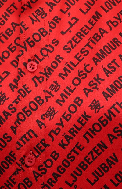 Атласная рубашка BALENCIAGA красного цвета по цене 111000 руб., арт. 623037/TJLI1, фото 5 Атласная рубашка BALENCIAGA, арт. 623037/TJLI1, фото 5
