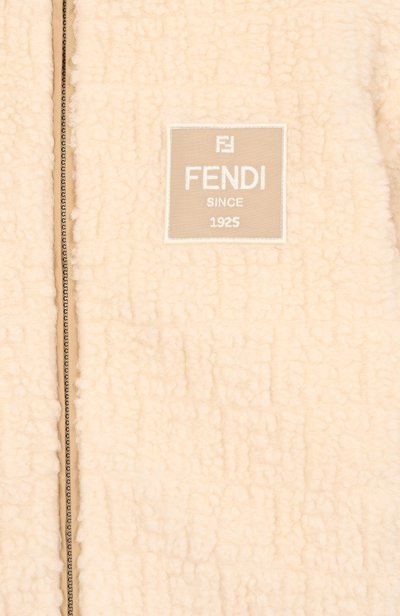 Куртка из экомеха FENDI кремового цвета по цене 111500 руб., арт. JUA284/AY8J/3A-6A, фото 3 Куртка из экомеха FENDI, арт. JUA284/AY8J/3A-6A, фото 3