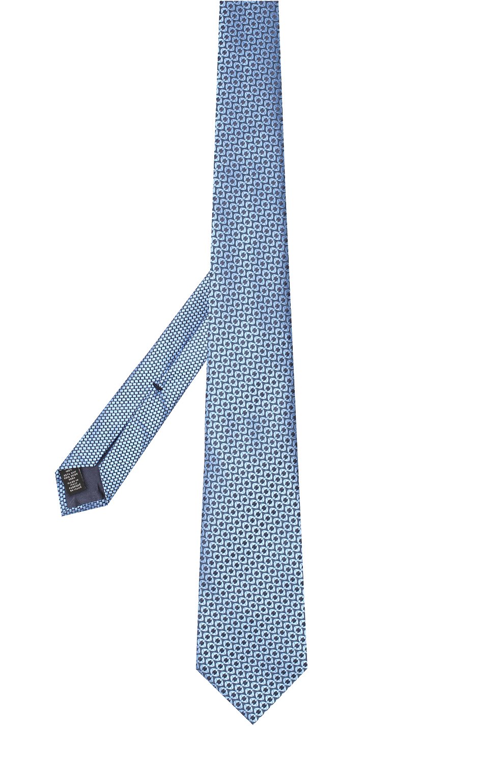 Шелковый галстук с узором ZEGNA голубого цвета по цене 24650 руб., арт. Z4F04/1US, фото 2 Шелковый галстук с узором ZEGNA, арт. Z4F04/1US, фото 2
