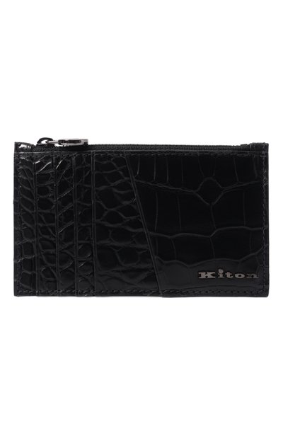 Мужской футляр для кредитных карт из кожи аллигатора KITON, арт. UPEA009N01243