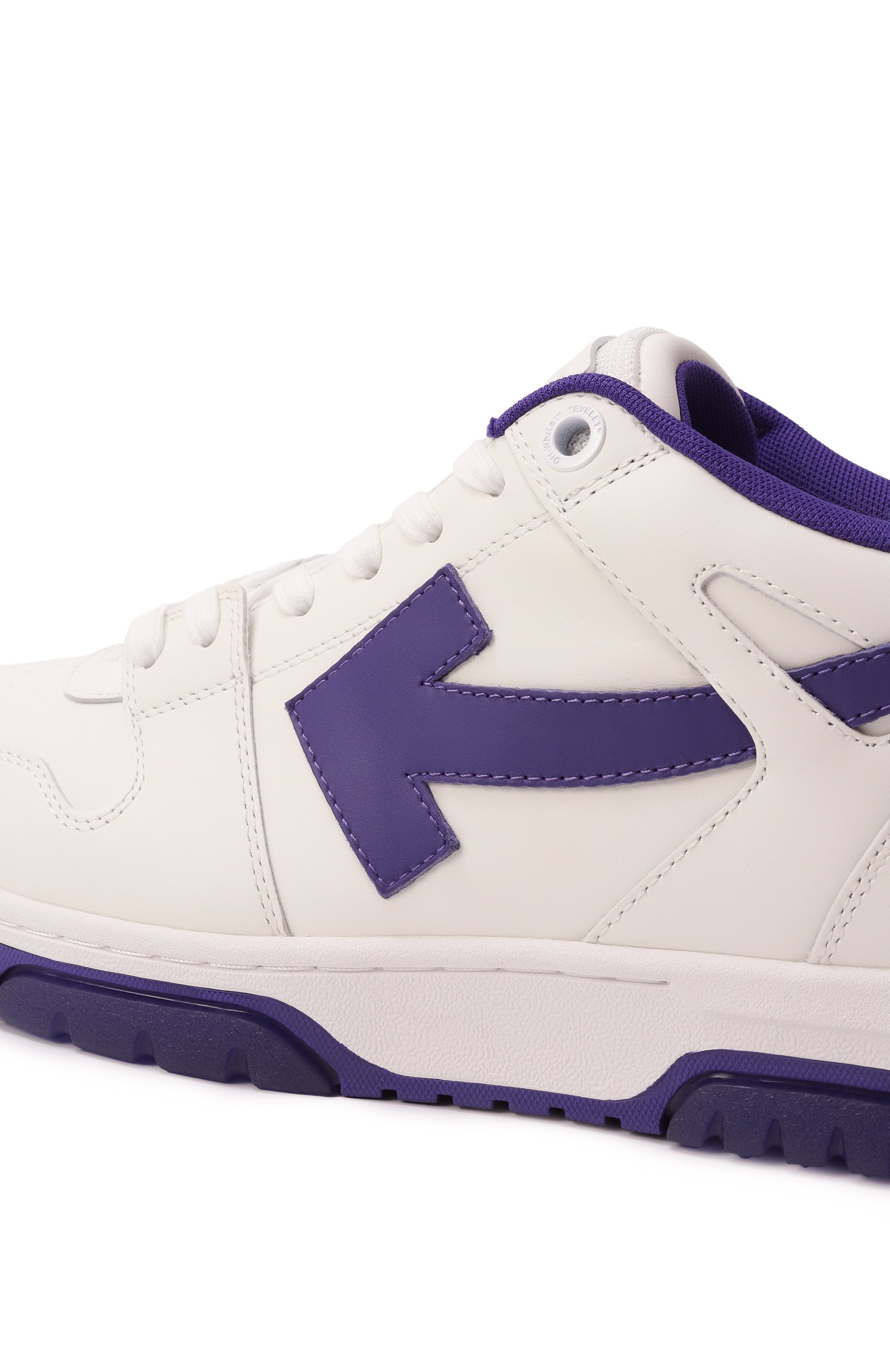 Кожаные кеды out of office OFF-WHITE, арт. 0MIA189S25LEA001, фото 7