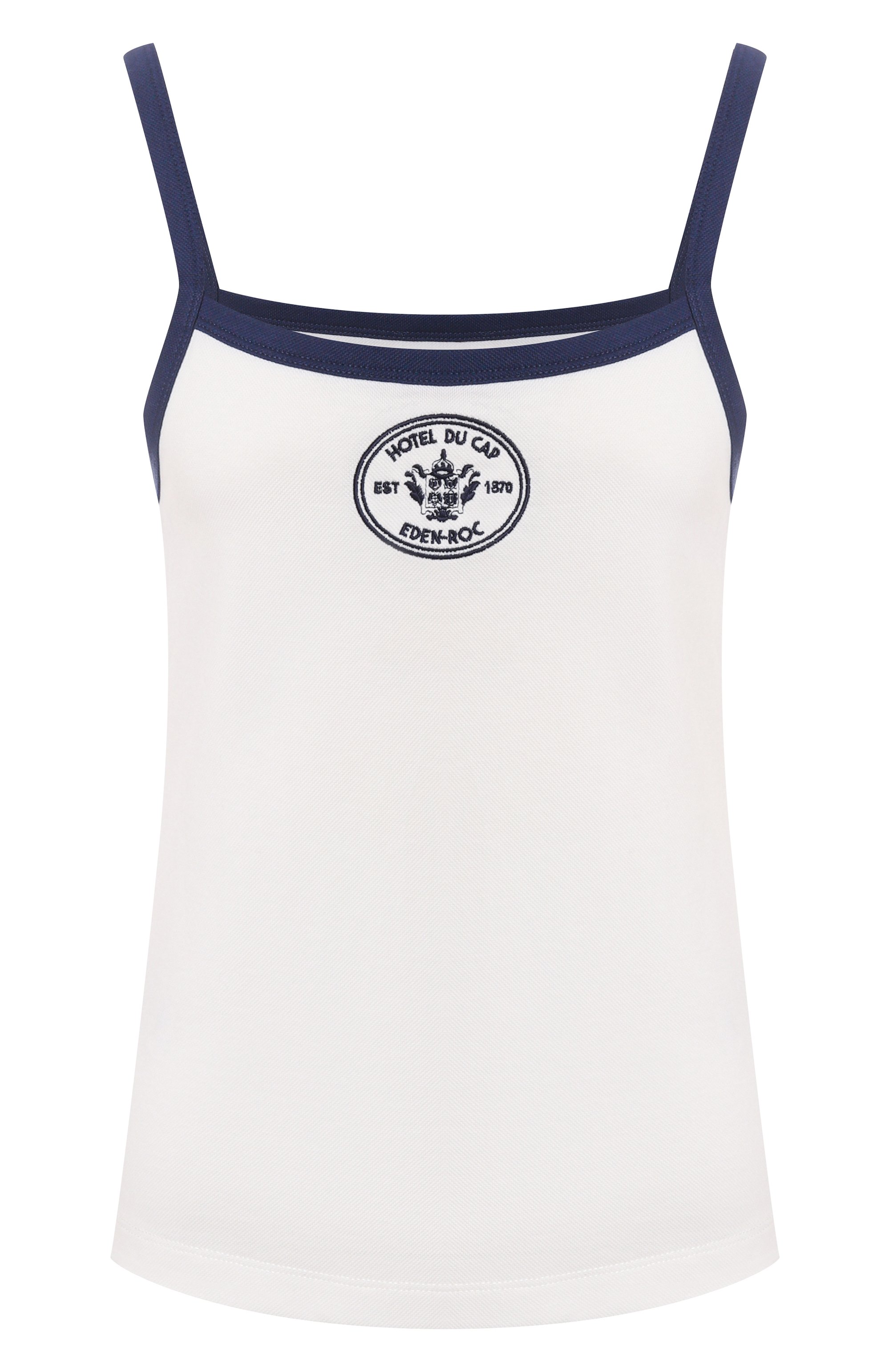 Хлопковый топ sporty & rich x hotel du cap-eden-roc SPORTY AND RICH, арт. T007960666WH50, фото 1