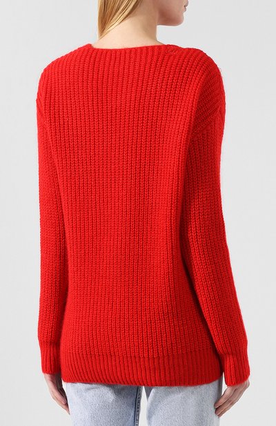 Свитер ERMANNO ERMANNO SCERVINO красного цвета по цене 45400 руб., арт. 45T MG71 AME, фото 4 Свитер ERMANNO ERMANNO SCERVINO, арт. 45T MG71 AME, фото 4
