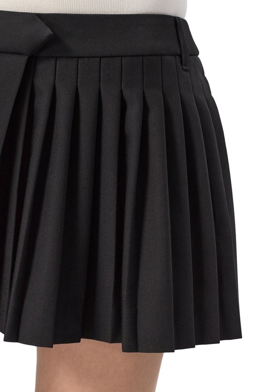 Шерстяная юбка Off-White 0WCU014S25FAB0011000 Чёрный  0WCU014S25FAB0011000 Фото 5