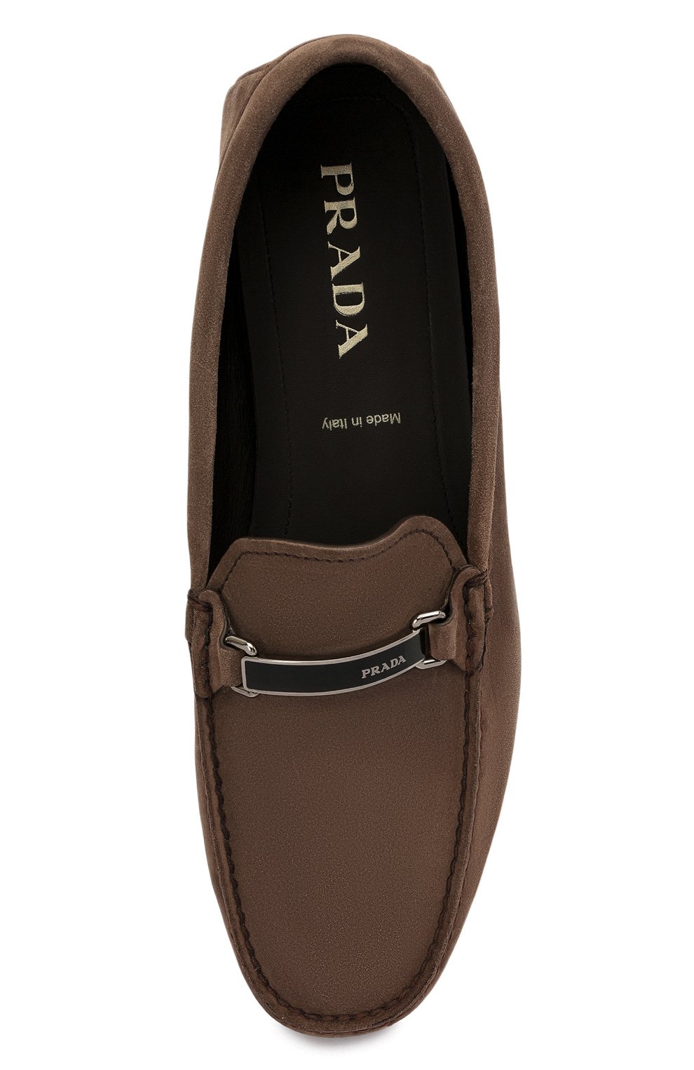 Замшевые мокасины PRADA серого цвета по цене 68000 руб., арт. 2DD159-103-F0170-U00I, фото 5 Замшевые мокасины PRADA, арт. 2DD159-103-F0170-U00I, фото 5