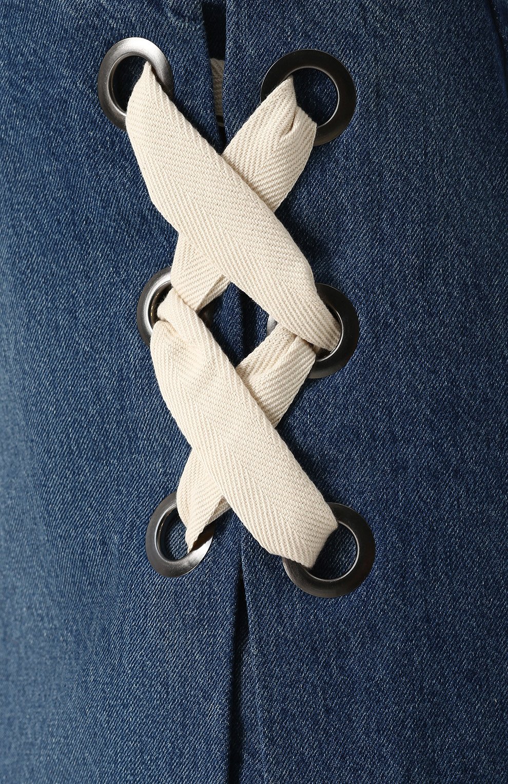 Джинсовая мини-юбка с потертостями и шнуровкой 3X1, арт. WSME10866/DITA S, фото 5