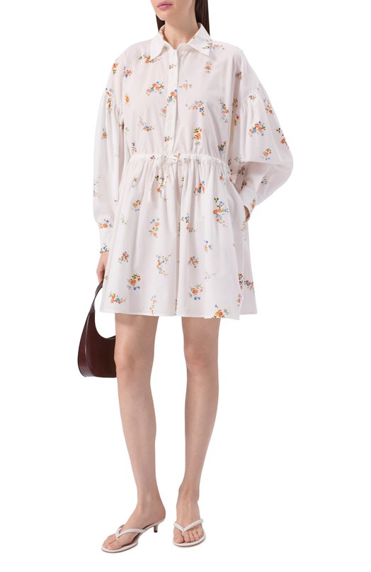 Хлопковое платье MSGM 4041MDA36/267157 Белый  4041MDA36/267157 Фото 2