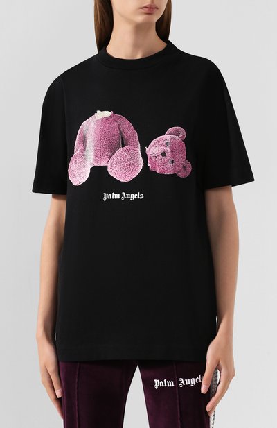 Хлопковая футболка PALM ANGELS, арт. PMAA001F194130031028/W, фото 3