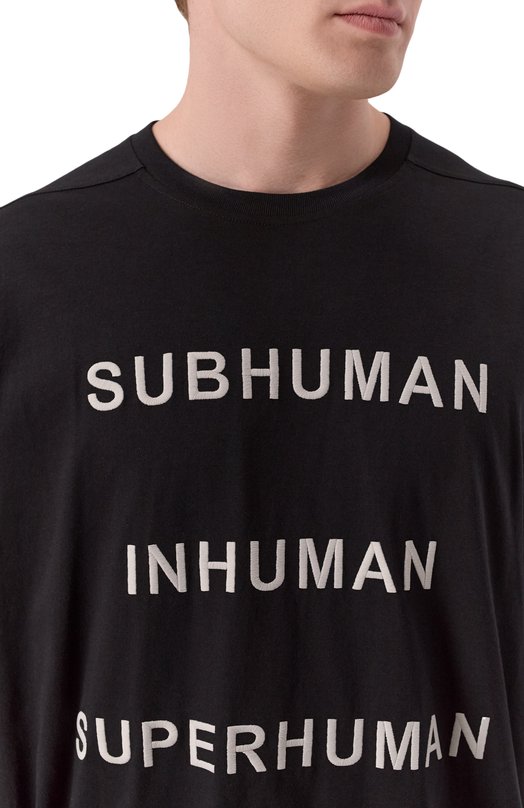 Хлопковая футболка Rick Owens x Champion Rick Owens CM01E1675/CHJG Чёрный  CM01E1675/CHJG Фото 5