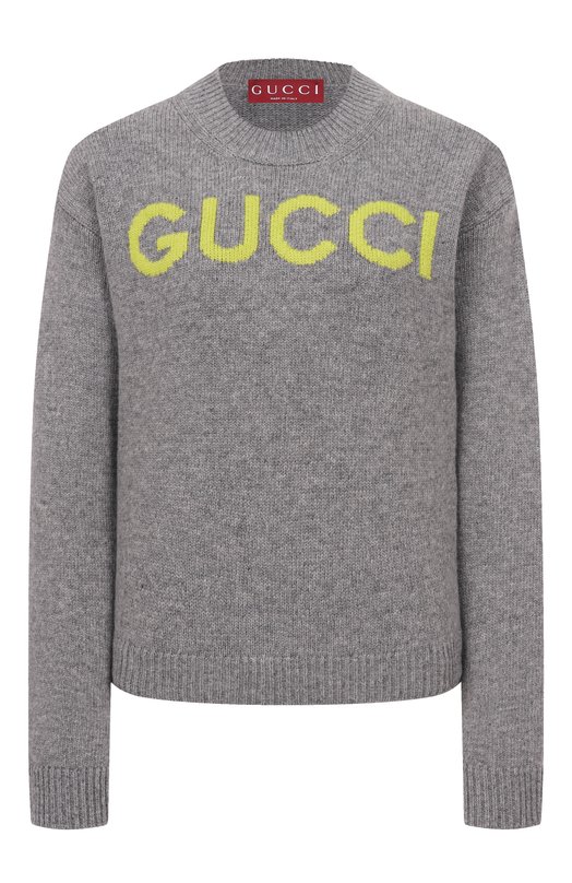 Шерстяной свитер Gucci 770072/XKEBC Серый 770072/XKEBC