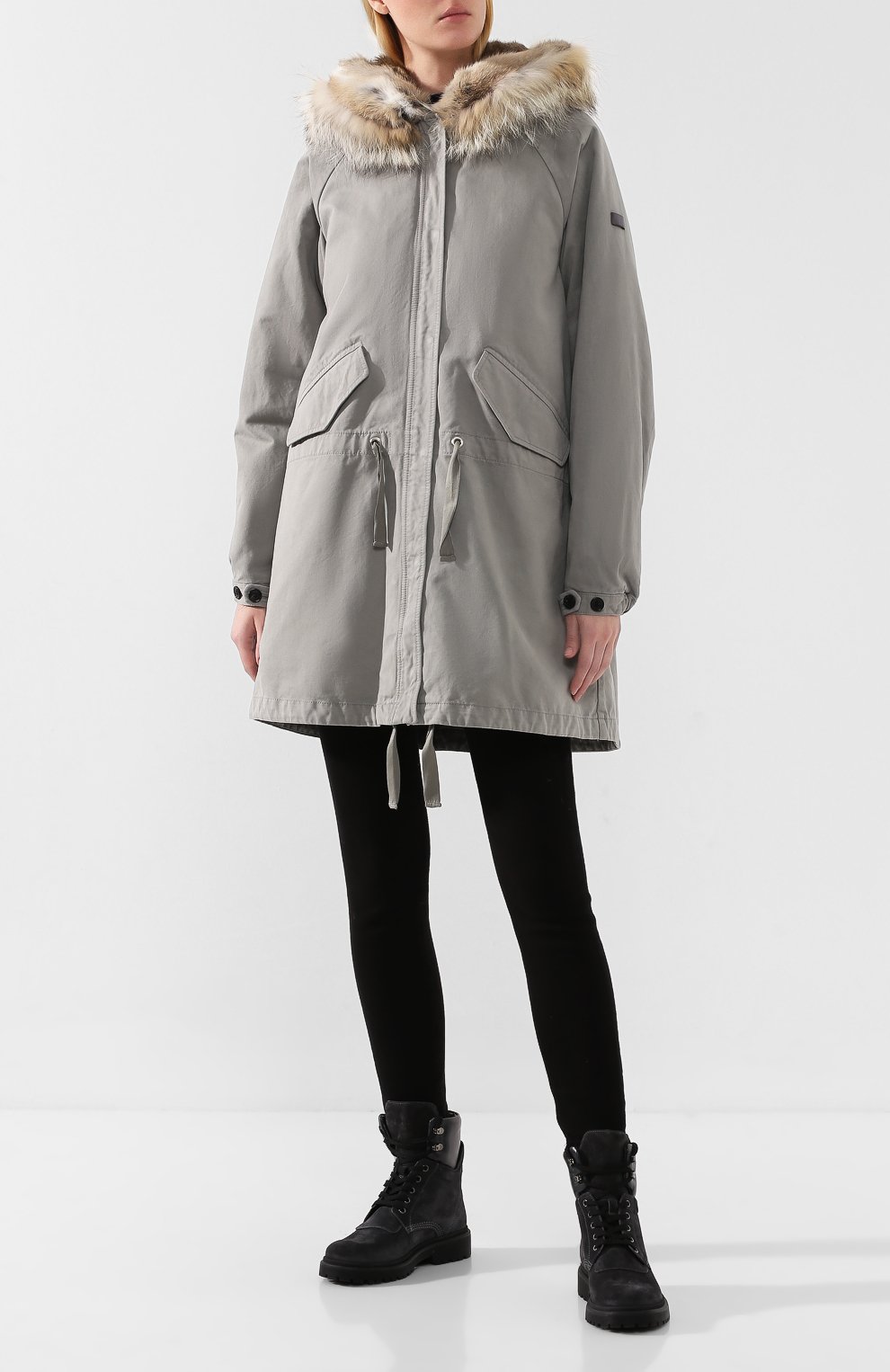 Парка с меховой подкладкой LEMPELIUS серого цвета по цене 174500 руб., арт. 6000/279RC, фото 2 Парка с меховой подкладкой LEMPELIUS, арт. 6000/279RC, фото 2