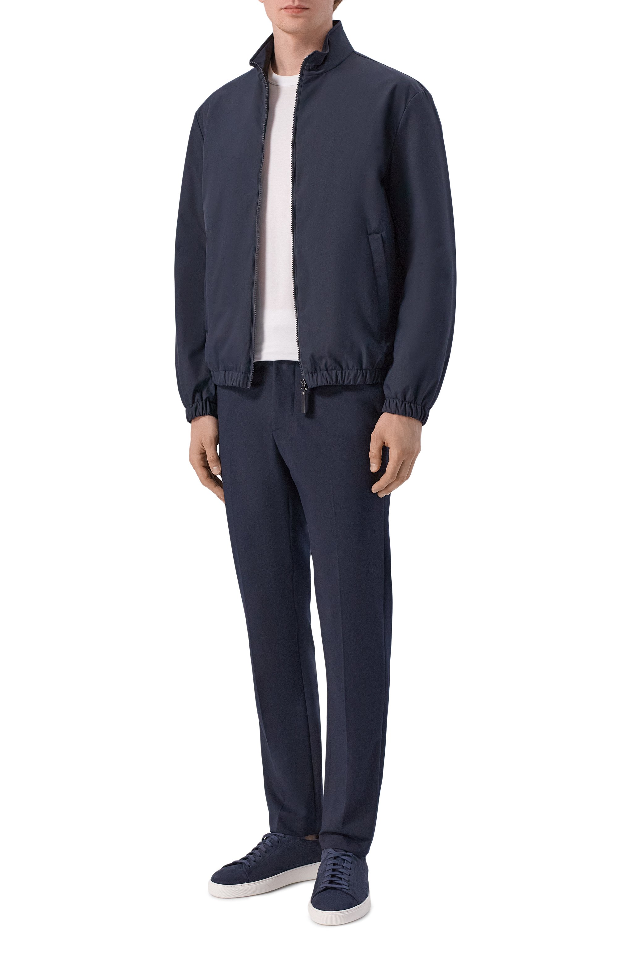 Брюки TRUSSARDI темно-синего цвета по цене 29300 руб., арт. P021M000101N, фото 2 Брюки TRUSSARDI, арт. P021M000101N, фото 2