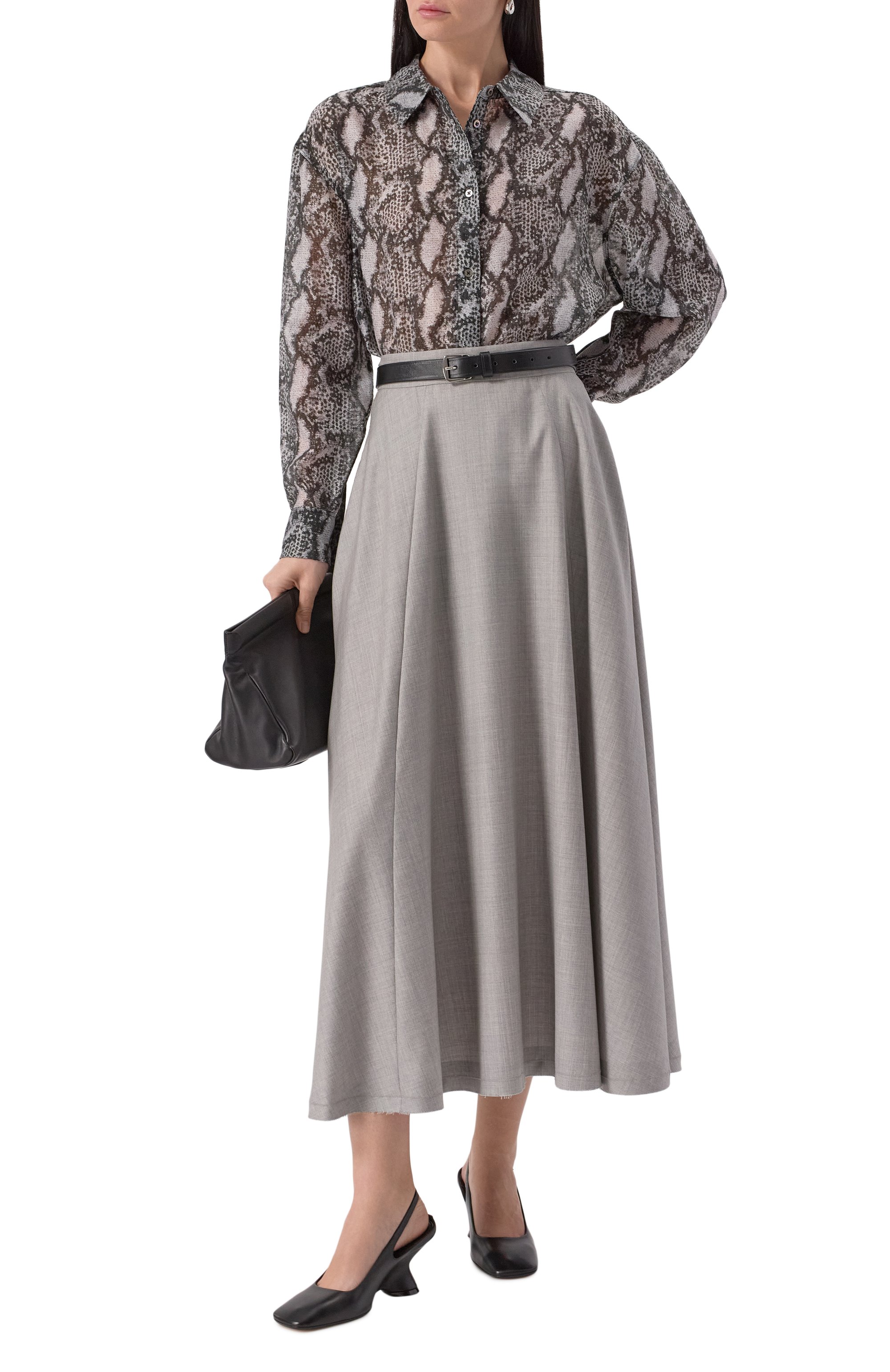 Блузка IRO серого цвета по цене 47500 руб., арт. WM18AL0UNE, фото 2 Блузка IRO, арт. WM18AL0UNE, фото 2