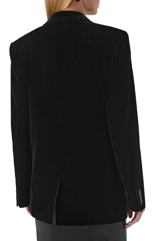 Бархатный жакет Saint Laurent 842990/Y525R Чёрный  842990/Y525R Фото 4