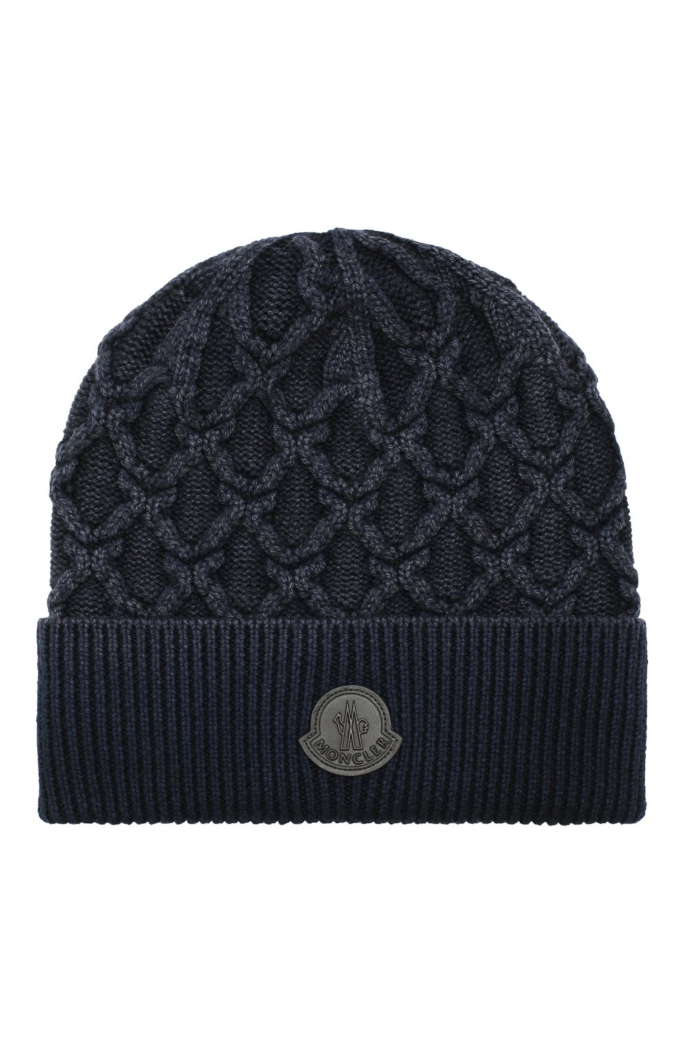 Шерстяная шапка фактурной вязки MONCLER, арт. D2-091-99213-00-969AW, фото 1