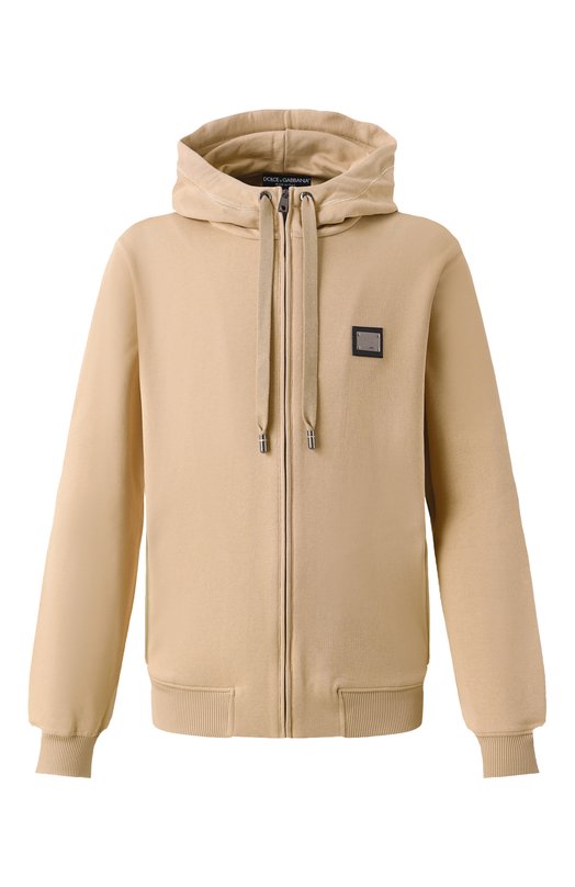 Хлопковая толстовка Dolce & Gabbana G9ABIT/G7F2G Бежевый G9ABIT/G7F2G