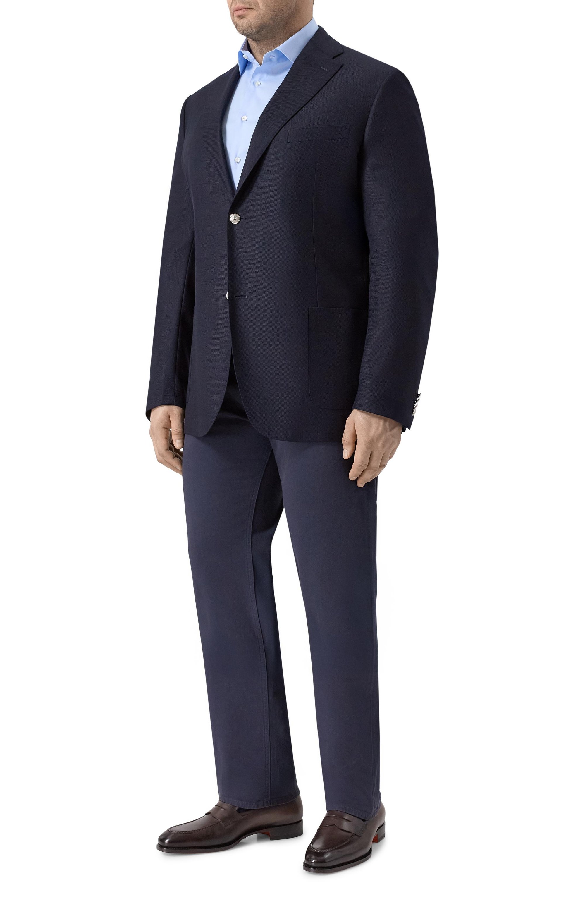 Хлопковая сорочка CANALI голубого цвета по цене 33900 руб., арт. CCL7098/GA03292_001, фото 2 Хлопковая сорочка CANALI, арт. CCL7098/GA03292_001, фото 2