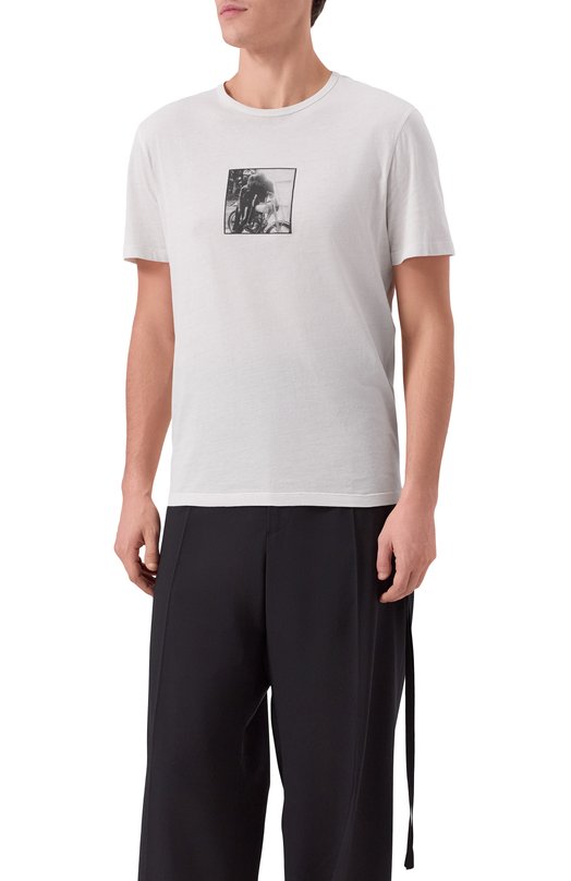 Хлопковая футболка Ann Demeulemeester B0013220/FA206 Белый  B0013220/FA206 Фото 3