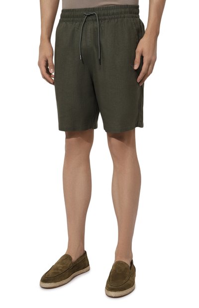 Шорты изо льна и вискозы EMPORIO ARMANI, арт. 211864/4R467, фото 3