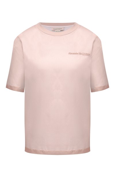 Женская шелковая футболка ALEXANDER MCQUEEN, арт. 654002/QLAAA
