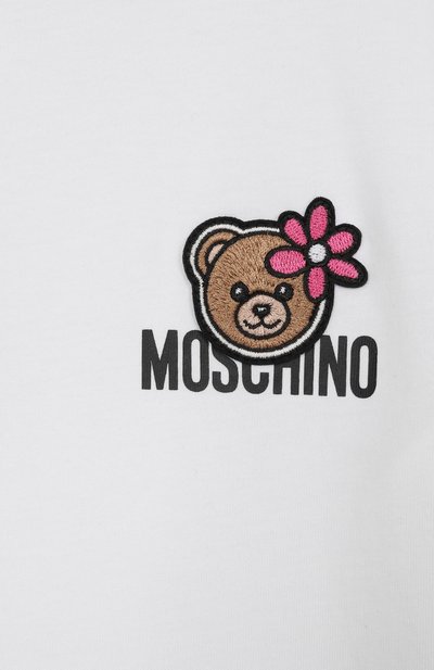 Хлопковая футболка MOSCHINO, арт. HAM03P/LAA02_001, фото 3