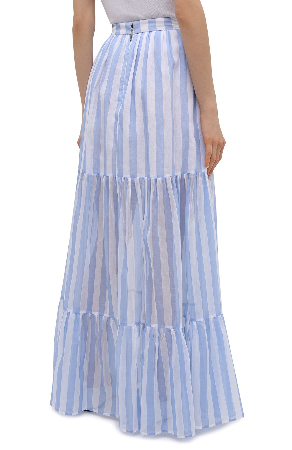 Хлопковая юбка MSGM голубого цвета по цене 43600 руб., арт. 3042MDD108A 217310, фото 4 Хлопковая юбка MSGM, арт. 3042MDD108A 217310, фото 4