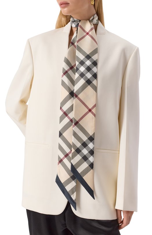 Шелковый шарф-твилли Burberry 8095831 Бежевый  8095831 Фото 2