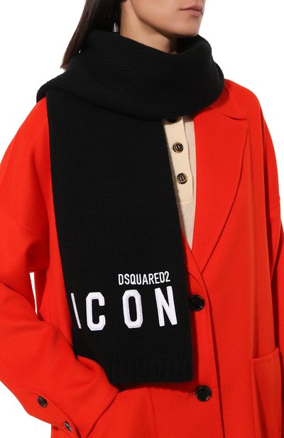 Шарф из шерсти и вискозы DSQUARED2, арт. KNW0123/05M06760, фото 2