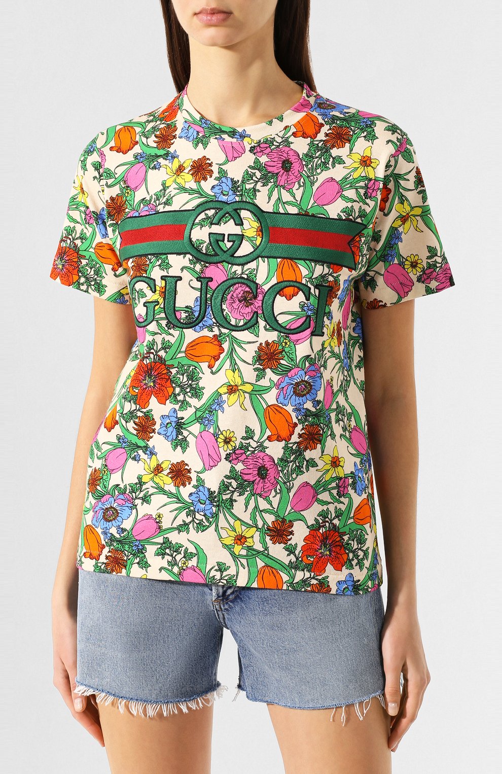 Хлопковая футболка GUCCI, арт. 580762/XJCB3, фото 3