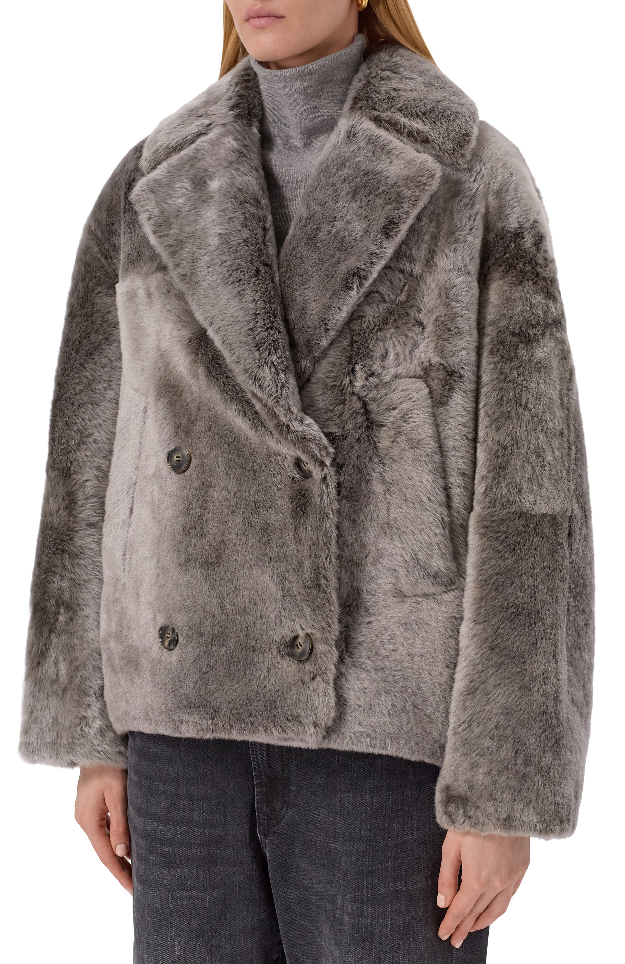 Шуба из овчины YVES SALOMON, арт. 25WYV60868MERL/A9112, фото 3