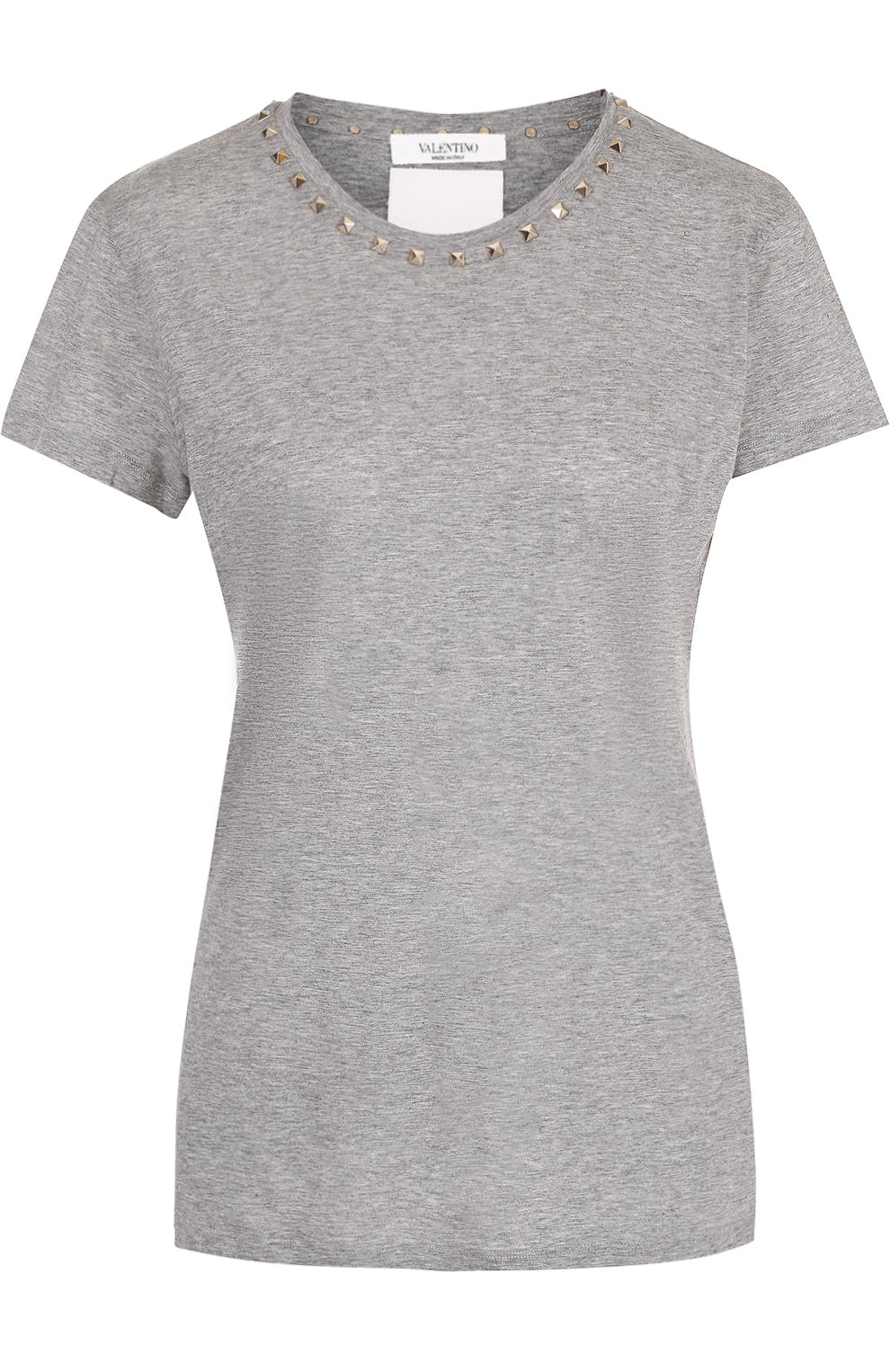 Футболка прямого кроя с шипами VALENTINO, арт. NB3MG03A/2QK, фото 1