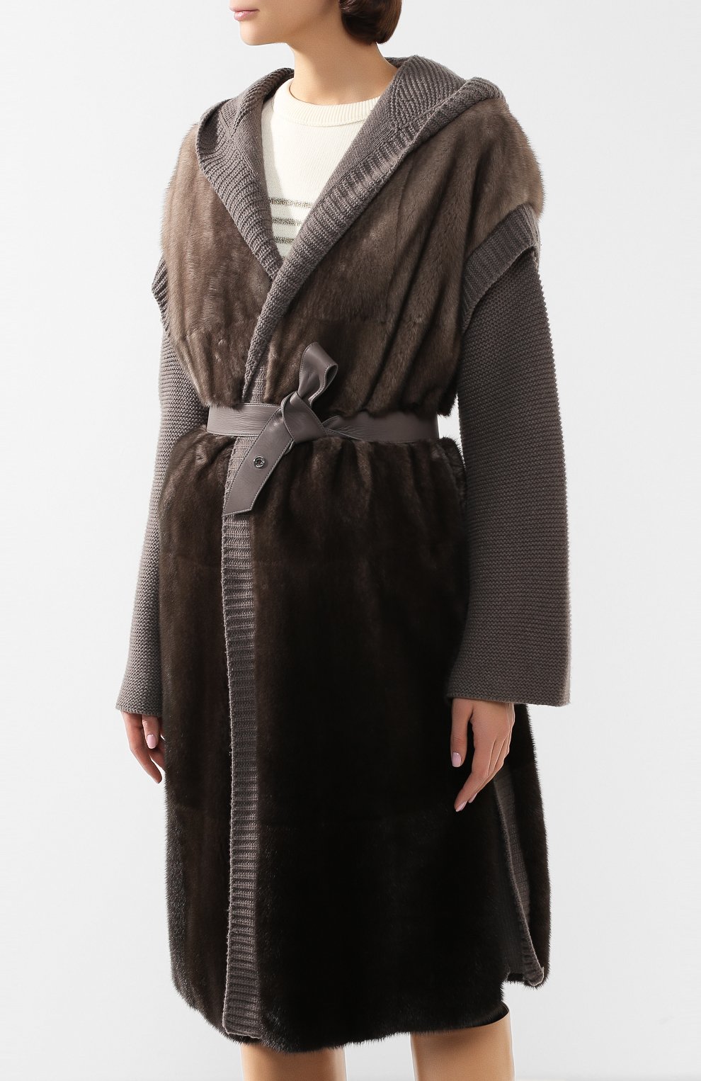 Меховое пальто LORO PIANA темно-серого цвета по цене 3980000 руб., арт. FAG3852, фото 3 Меховое пальто LORO PIANA, арт. FAG3852, фото 3