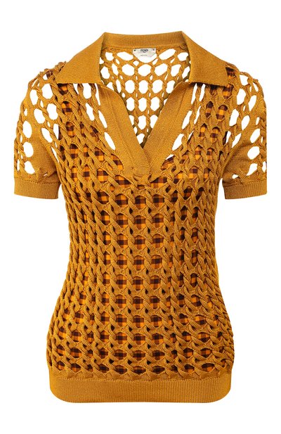 Поло из вискозы FENDI, арт. FZX512 ABWL, фото 1