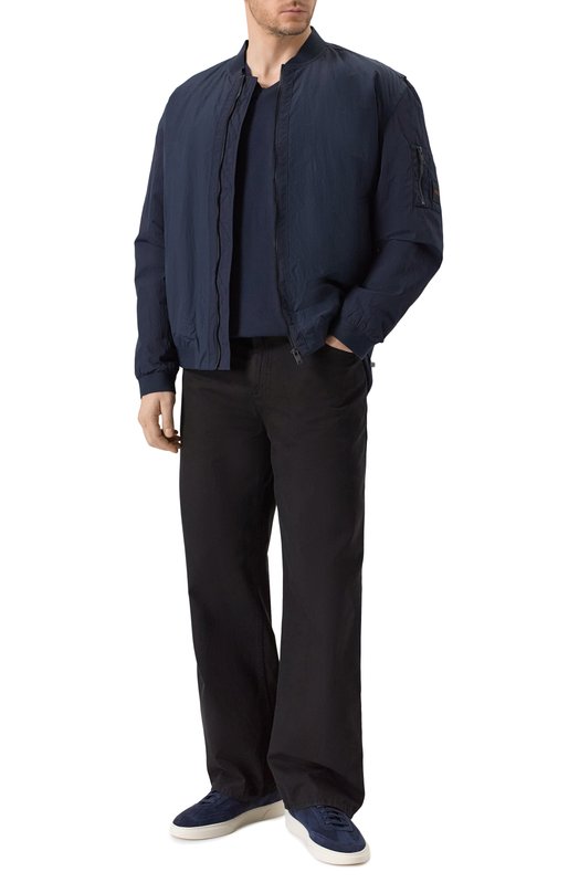 Хлопковая футболка James Perse MLJ3352 Синий  MLJ3352 Фото 2