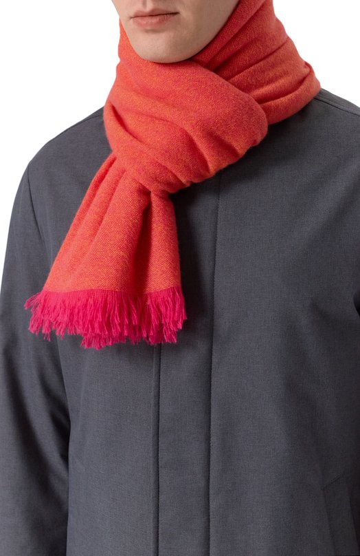 Кашемировый шарф Kiton USCIACK0255H07 Оранжевый  USCIACK0255H07 Фото 2