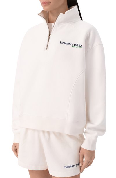 Хлопковый анорак SPORTY AND RICH белого цвета по цене 35050 руб., арт. ST09973183WH01, фото 3 Хлопковый анорак SPORTY AND RICH, арт. ST09973183WH01, фото 3