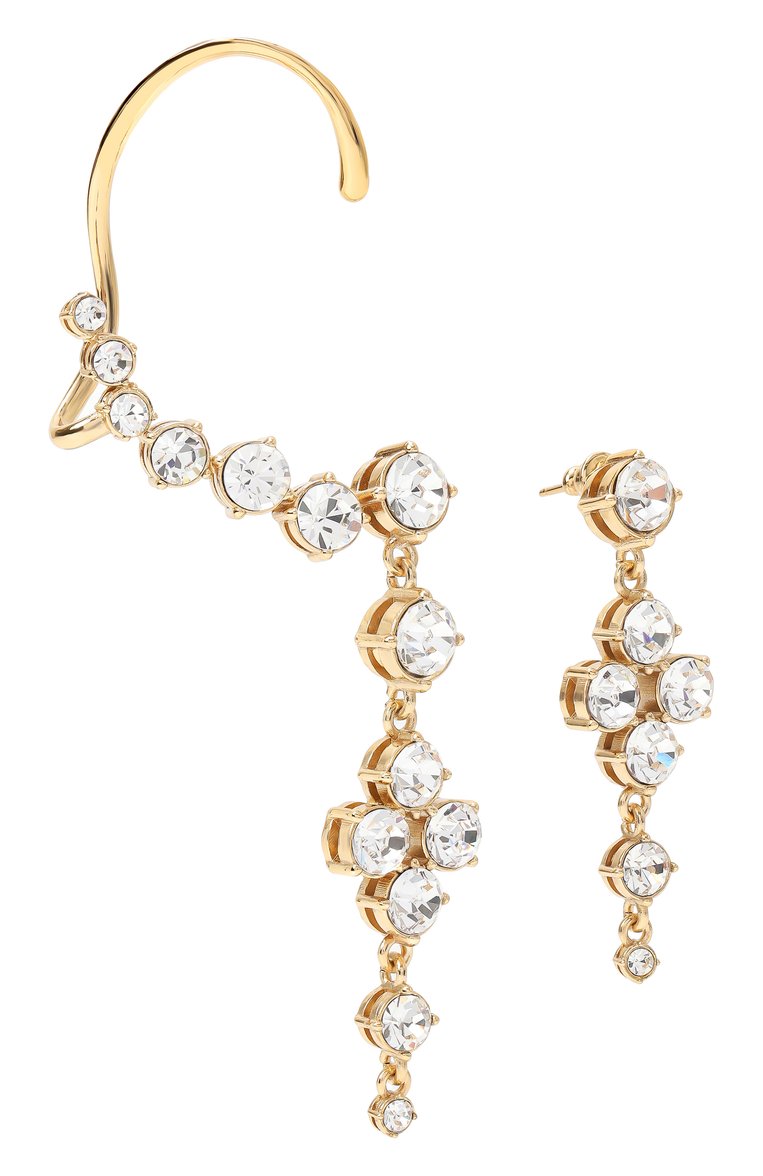 Женские серьги ELIE SAAB прозрачного цвета, арт. ES940416 | Фото 3 (Материал: Стекло, Металл; Нос: Не проставлено)