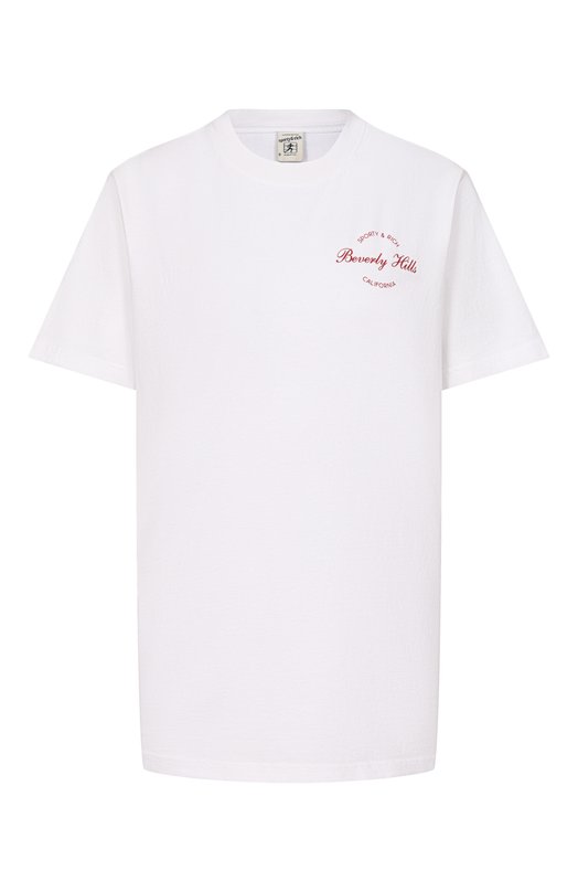 Хлопковая футболка Sporty and Rich T004364257WH01 Белый T004364257WH01
