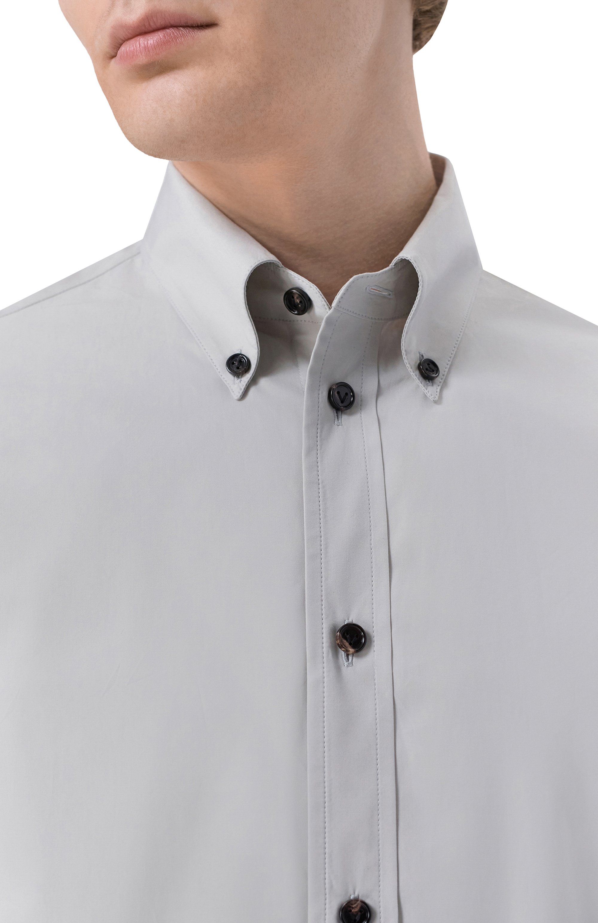 Хлопковая рубашка BOTTEGA VENETA, арт. 852469/V6CV0, фото 5