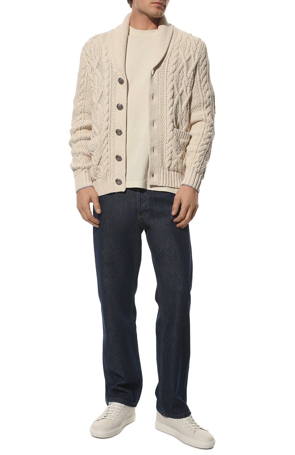 Хлопковый кардиган BRUNELLO CUCINELLI светло-бежевого цвета по цене 192500 руб., арт. 221M79502206, фото 2 Хлопковый кардиган BRUNELLO CUCINELLI, арт. 221M79502206, фото 2