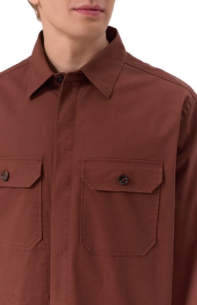 Хлопковая рубашка ZEGNA, арт. S0T8B/UFV16A9, фото 5