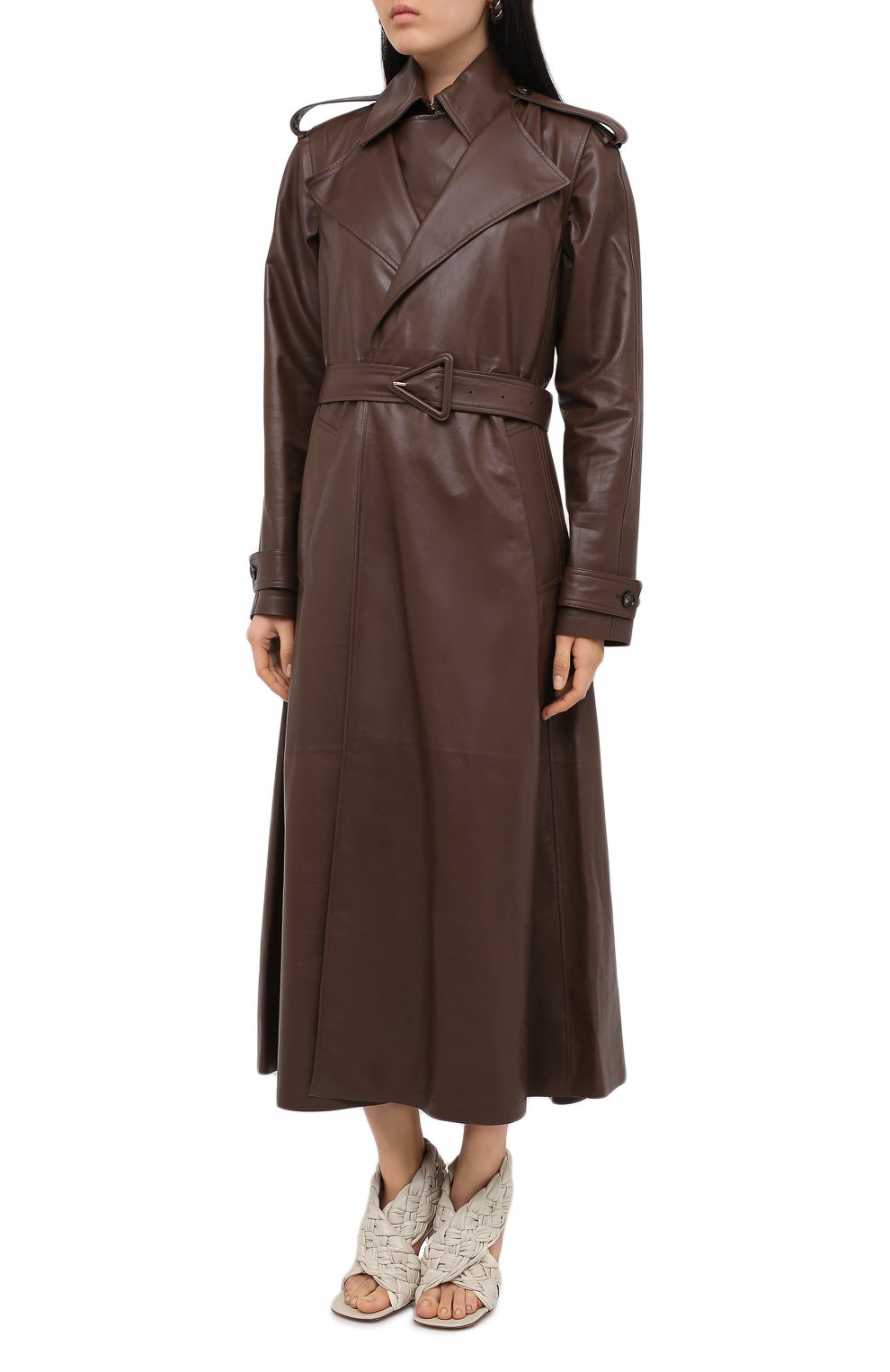 Кожаный тренч BOTTEGA VENETA, арт. 640244/V06E0, фото 3