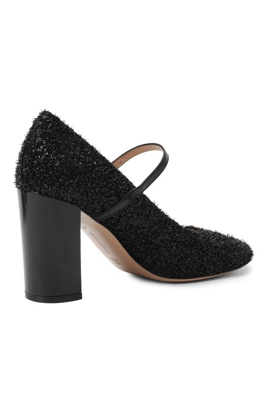 Текстильные туфли Mary Ribbon 85 Gianvito Rossi G22301.85RIC.LMNNENE Чёрный  G22301.85RIC.LMNNENE Фото 5