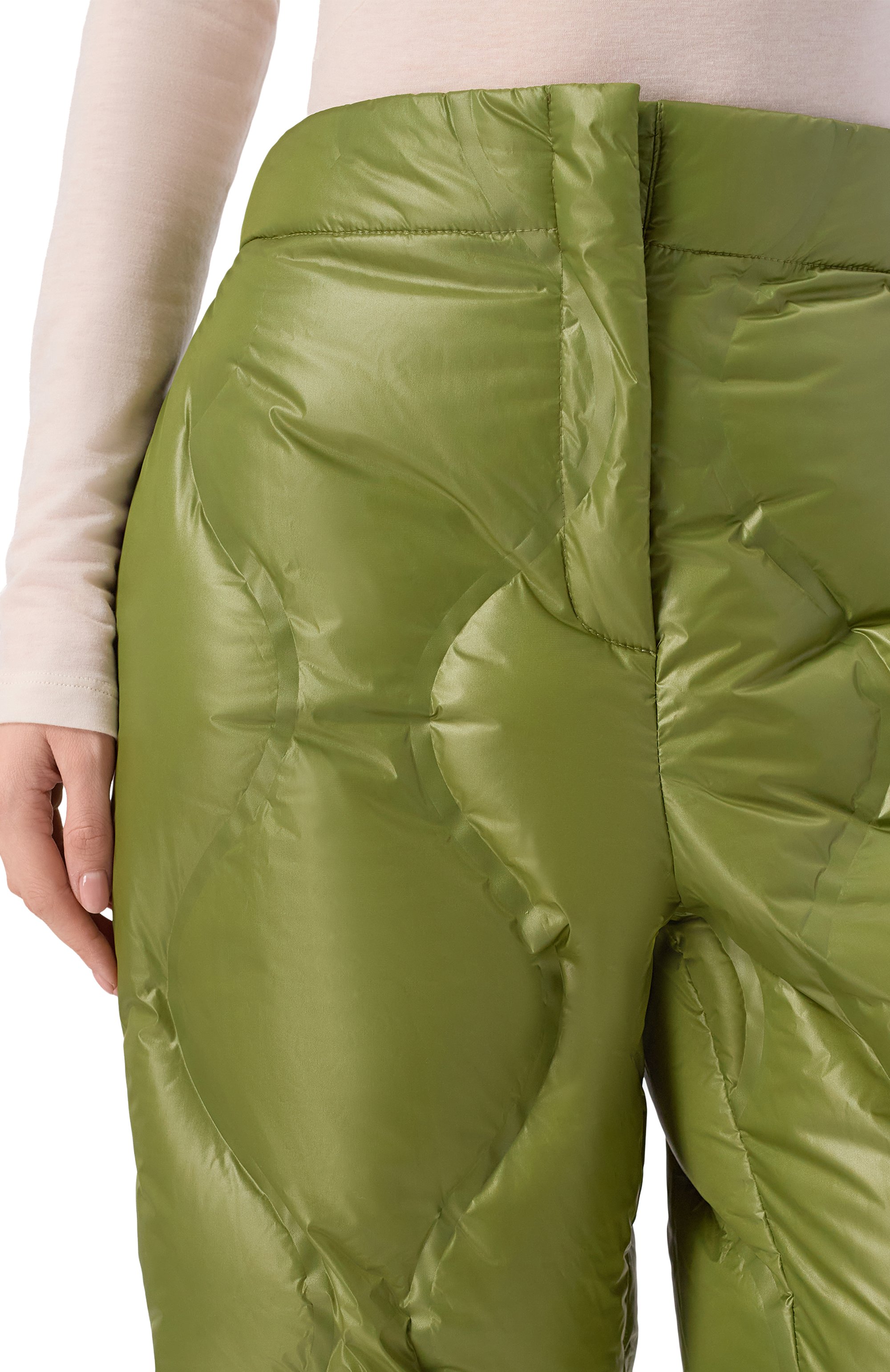 Пуховые брюки JET SET хаки цвета по цене 112000 руб., арт. 2521/120020/SAMPLE, фото 5 Пуховые брюки JET SET, арт. 2521/120020/SAMPLE, фото 5