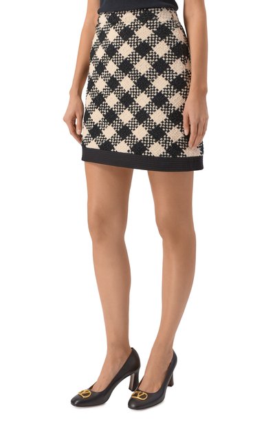 Твидовая юбка VALENTINO, арт. 8B3RAEH8/9WK, фото 3