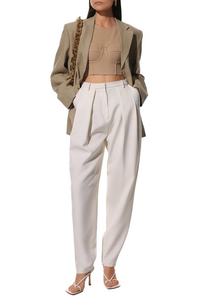 Топ из вискозы DOLCE & GABBANA бежевого цвета по цене 151500 руб., арт. F751WT/FUGKF, фото 2 Топ из вискозы DOLCE & GABBANA, арт. F751WT/FUGKF, фото 2