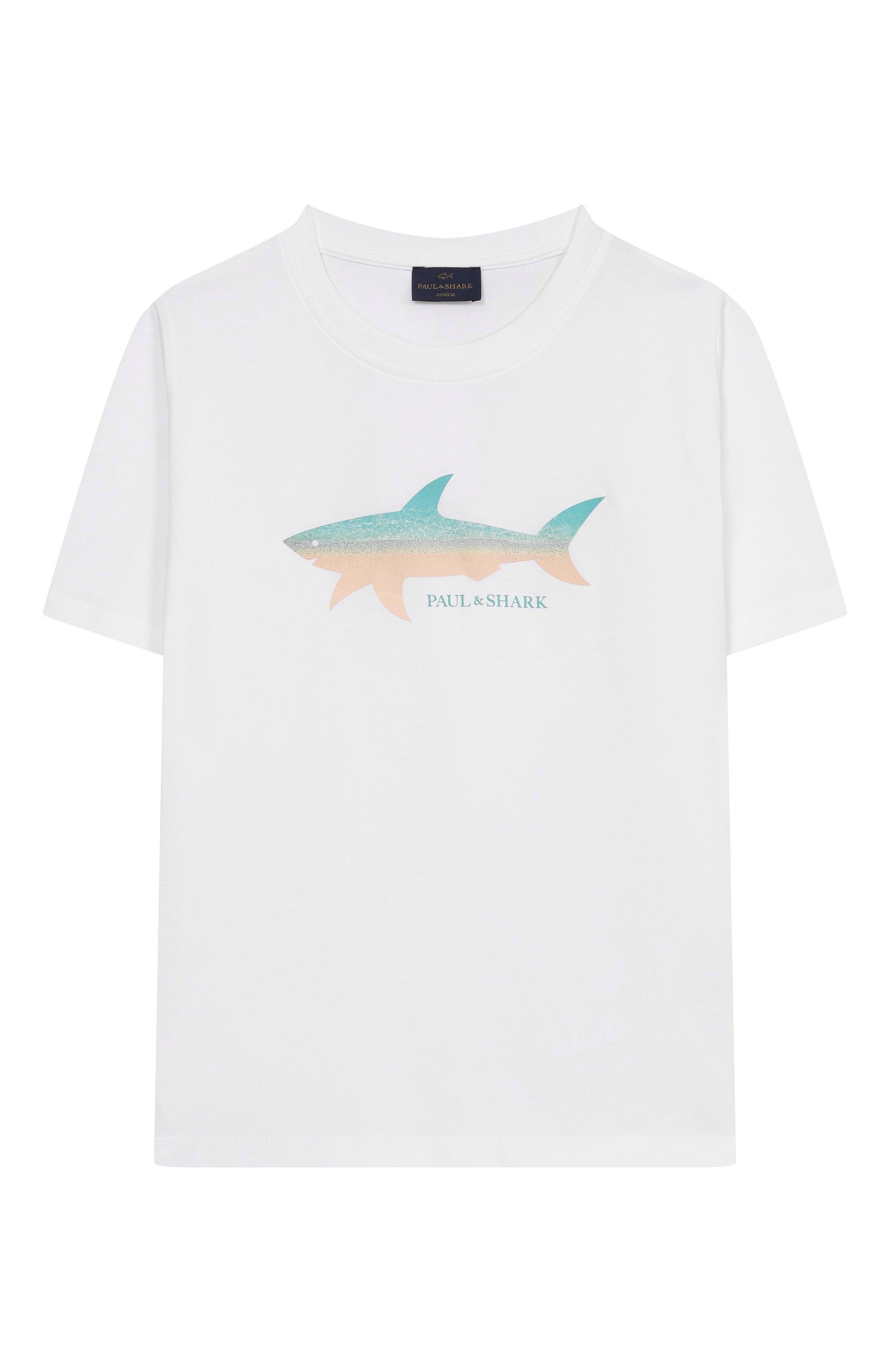 Хлопковая футболка PAUL & SHARK JUNIOR, арт. WUM00H/LAA53/6A-8A, фото 1