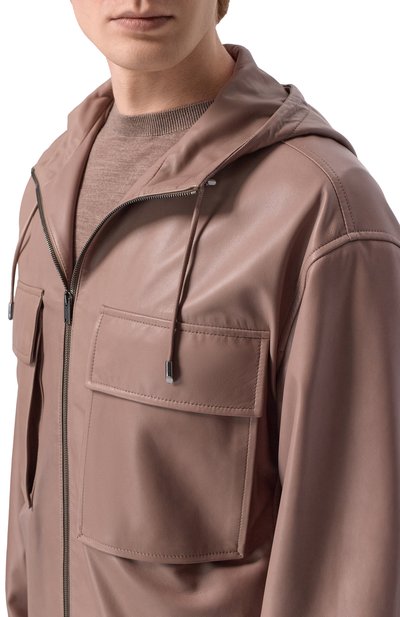 Кожаная куртка MVST, арт. M26.2PM.L011/L011 NAPPA CREAM, фото 5